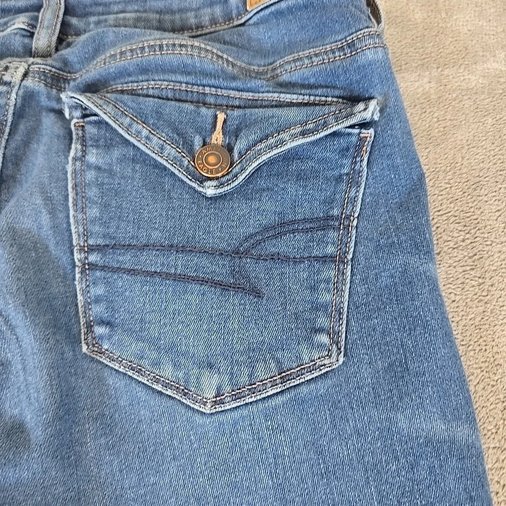 American Eagle Jeans Womens 10 Short Blue Next Level Stretch  Denim Capri Casual